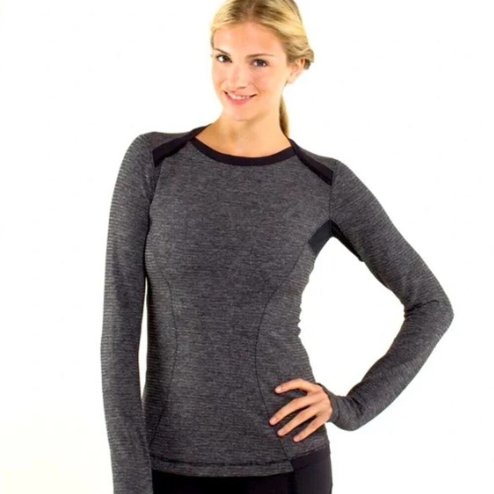 LULULEMON | Women’s Base Runner Long Sleeve Heathered Black Size 6